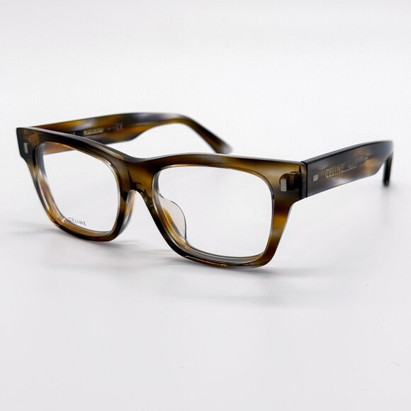 NEW CELINE CL50011F 055 EYEGLASSES WOMEN BROWN RECTANGULAR EYEWEAR CELINE